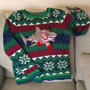 Kid's Ugly Christmas sweater with shark